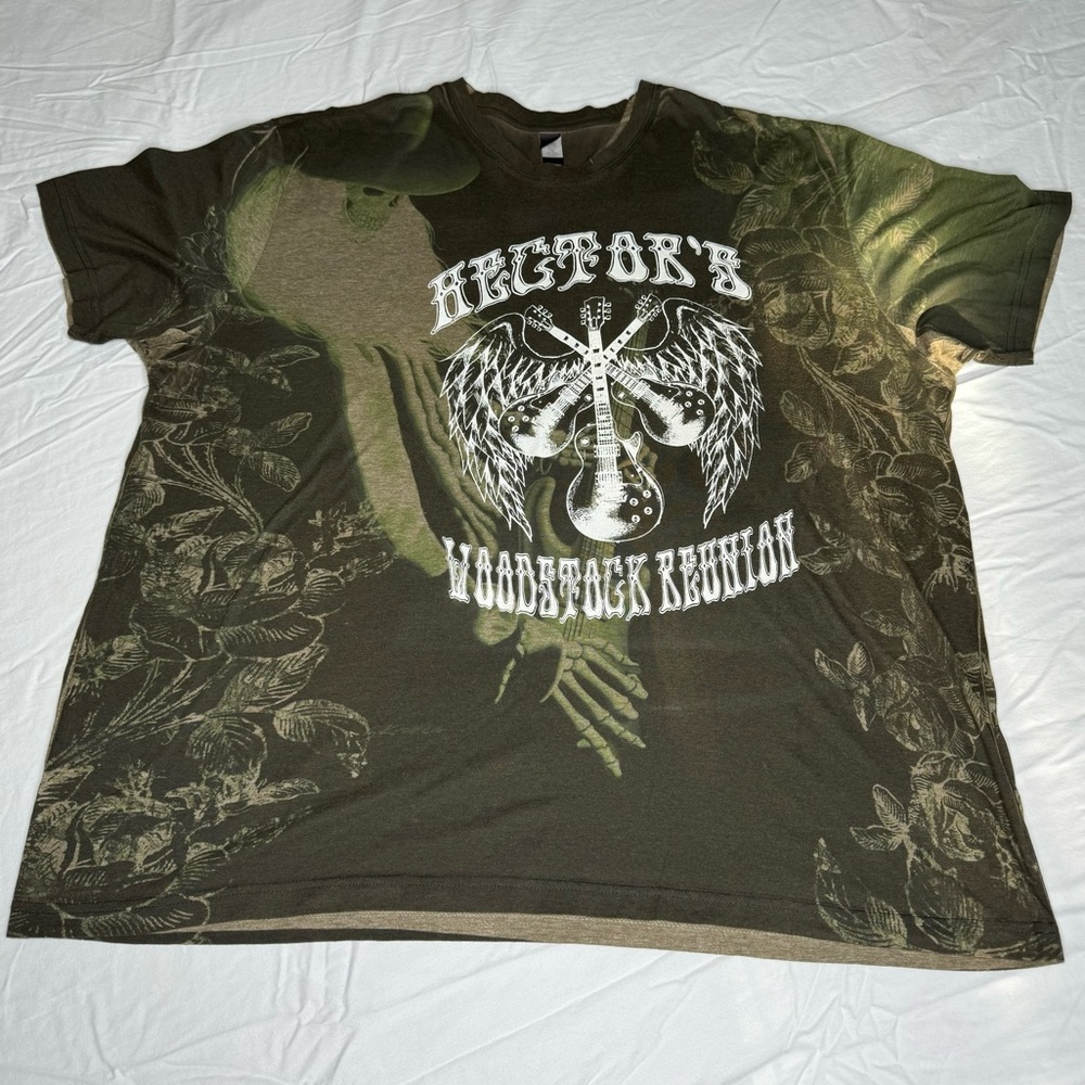Gary‎ Kroman Grateful Dead Skeleton Hector’s Woodstock Reunion Skull Shirt XXL